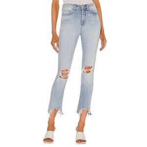 L'AGENCE High Line High Rise Skinny Destroyed Jeans in Classic Brasie - Sz 26